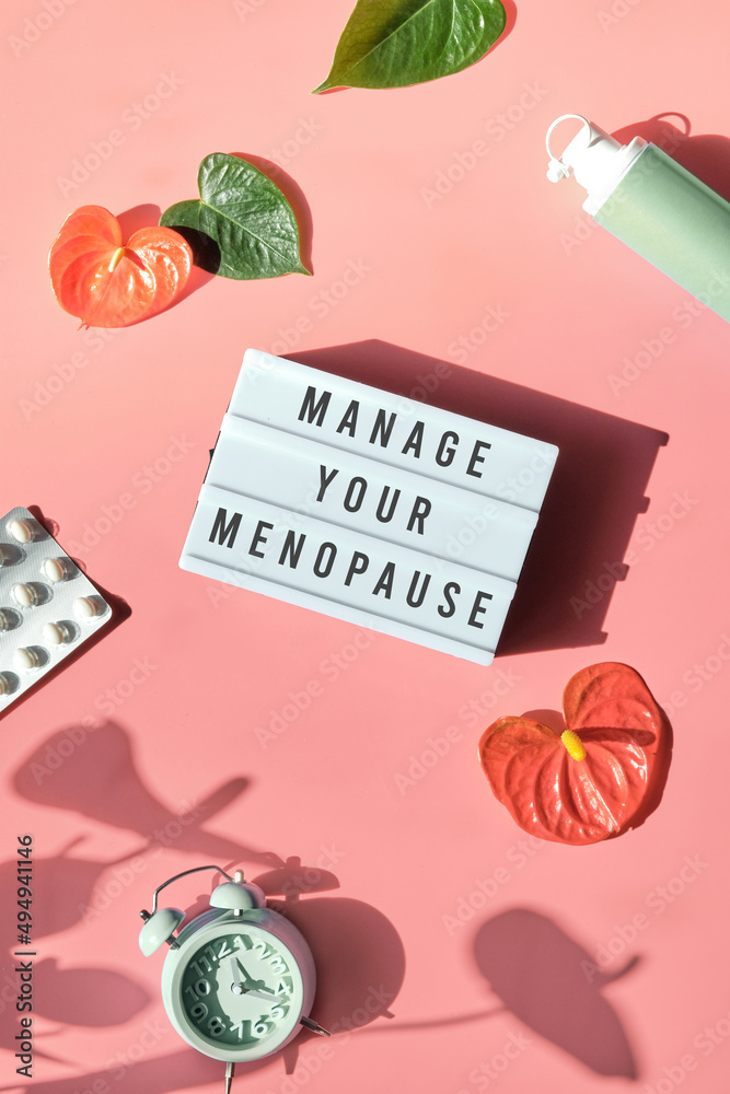 Obraz na plátně Text Manage your menopause