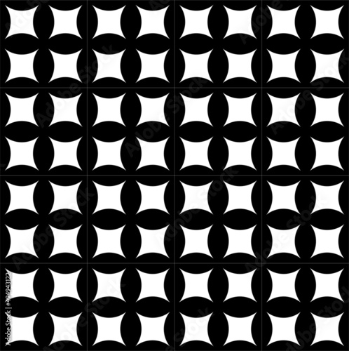 Simple monochrome seamless pattern, interest illussion effect