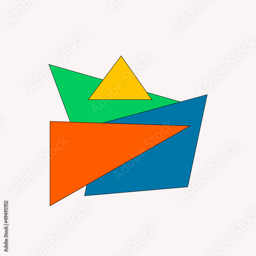 Free Download Colorful geometric shapes, trendy colors, vector illustrations. Abstract illustration. - GFXLoad