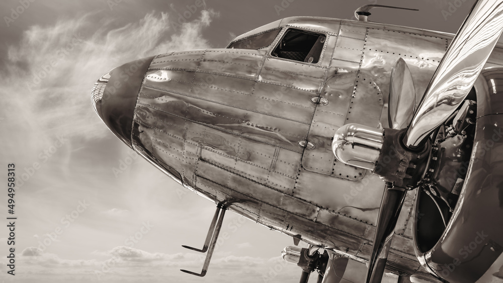 cockpit of an historical aircraft