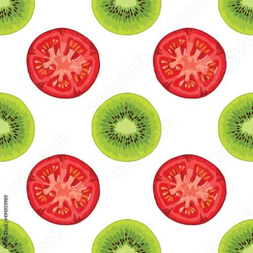 hand draw fruits seamless background pattern