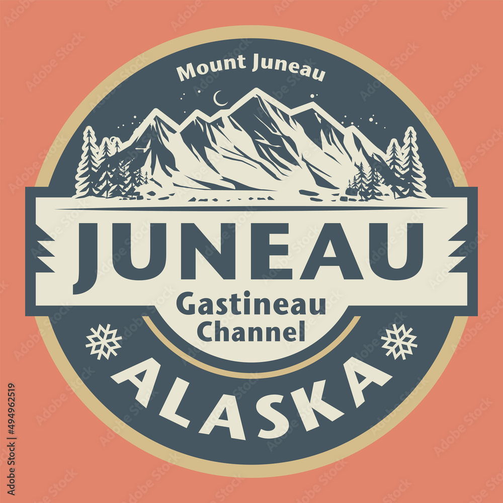 Emblem with the name of Juneau, Alaska Emblem with the name of Juneau, Alaska