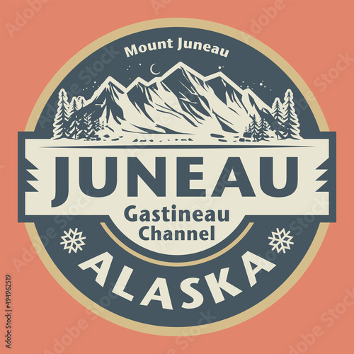 Emblem with the name of Juneau, Alaska