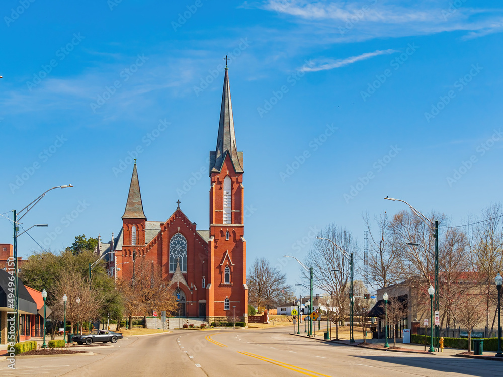 Sunny view of the Immaculate Conception Church