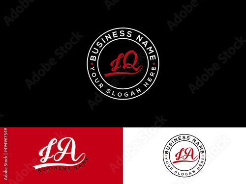 New IQ Logo, Colorful Iq qi Signature Logo Design for salon or all kind of use