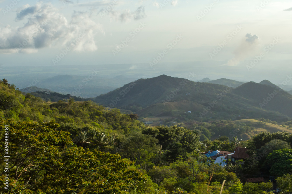 Fototapeta premium Beatiful landscape with clouds Costa Rica