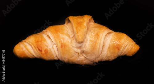 Baked butter croissant pastry