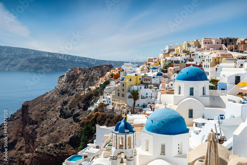 Panoramic view of Oia village, Santorini Island, Greece. © Nancy Pauwels