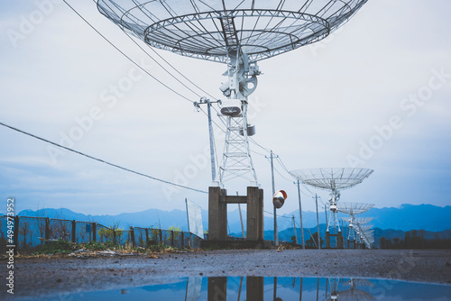 Radio telescope in operation