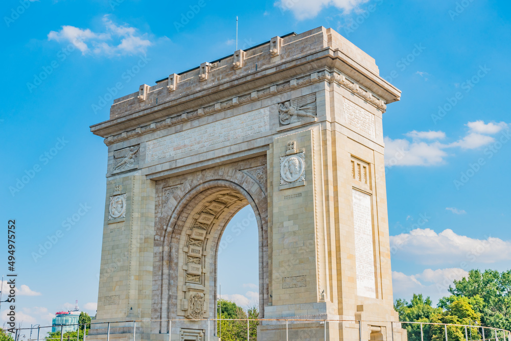 Arch of Triumph in Bucharest, Romania
