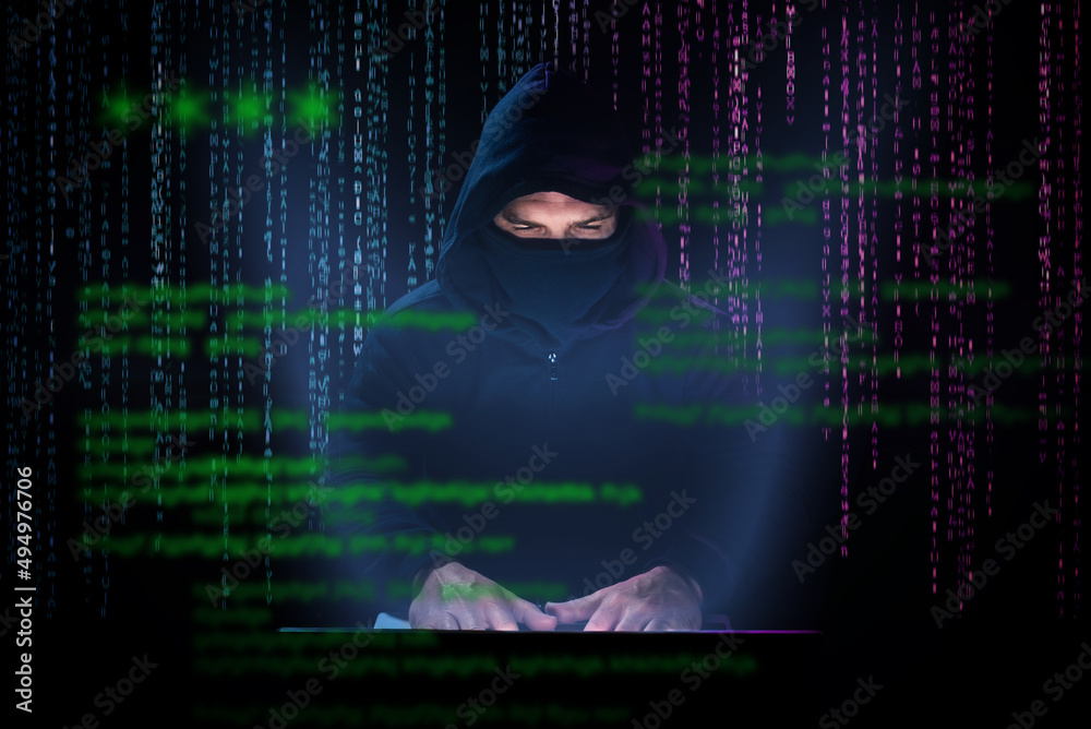 Hacker trying to crack passwords and breach internet security. Phishing alarm Hacker trying to crack passwords and breach internet security. Phishing alarm