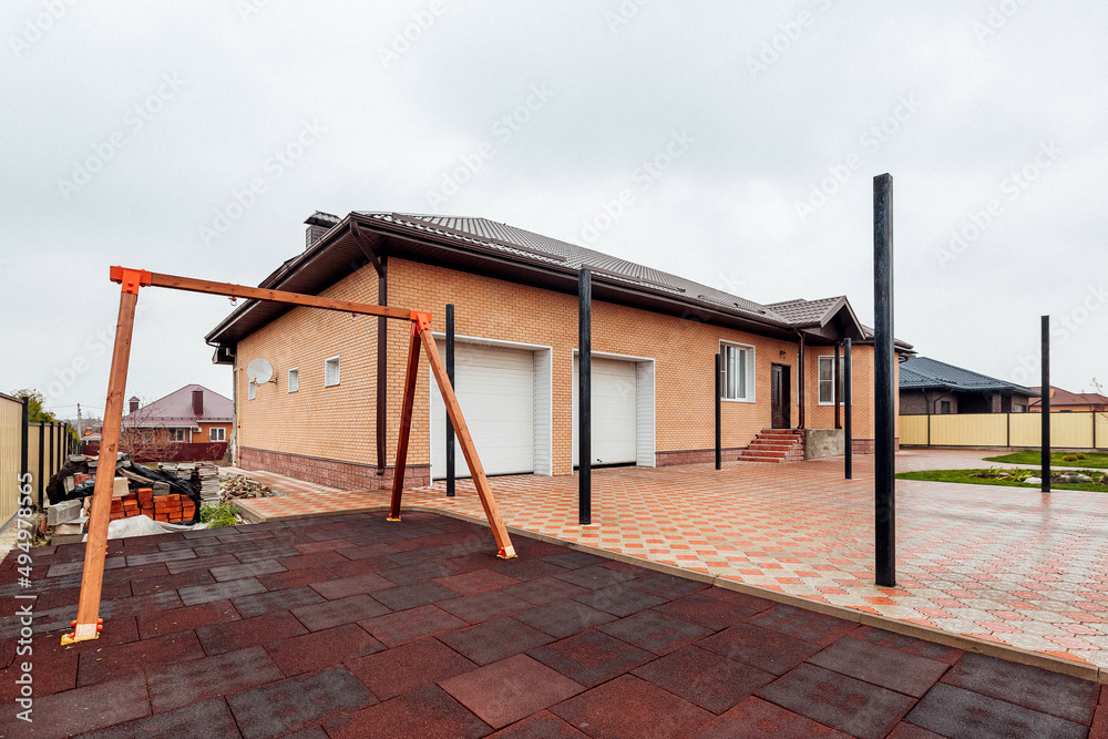 garage in a private house with rolling gates