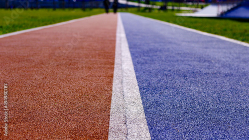 running track on a field,walking and running track, linear line