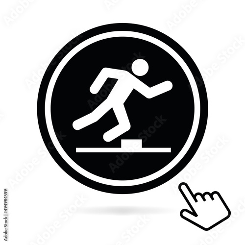 Logo risque de chute.