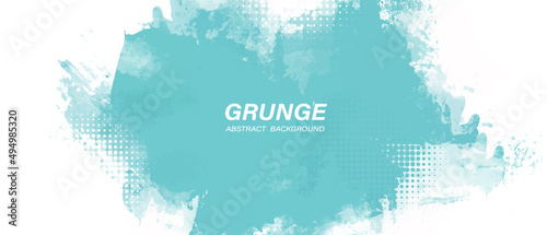 Blue abstract grunge background with halftone style.	
