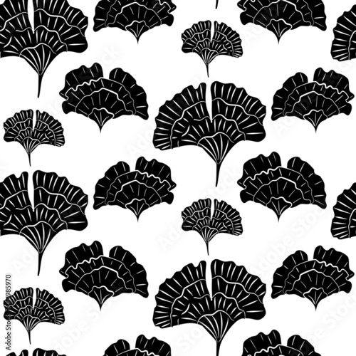 Vector seamless half-drop pattern, with flowers