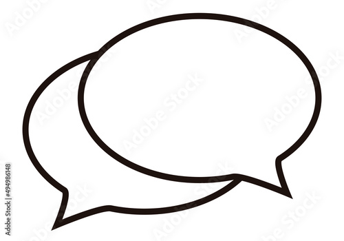 Icono negro de bocadillo en fondo blanco.