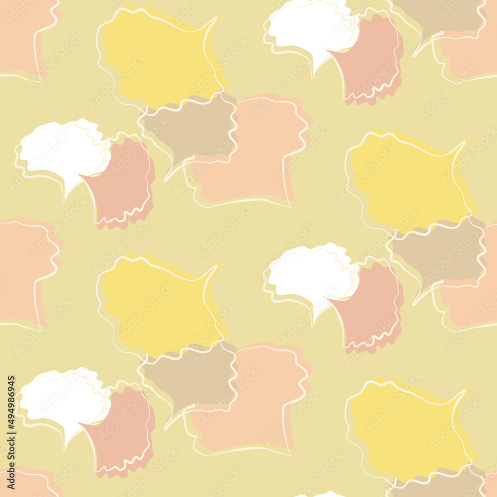 Vector seamless half-drop pattern, with flowers Vector seamless half-drop pattern, with flowers