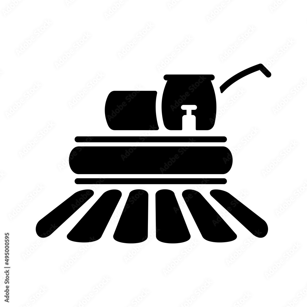 Combine harvester vector flat glyph icon Combine harvester vector flat glyph icon
