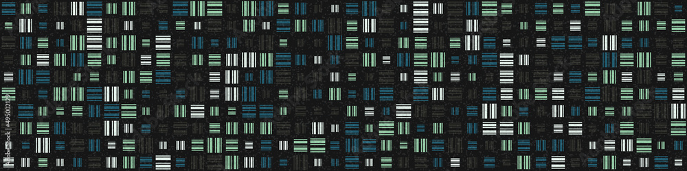 Abstract Geometric Pattern generative computational art illustration