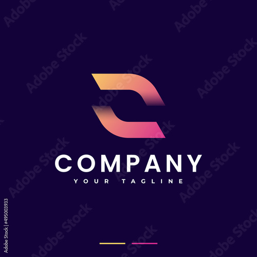 simple parallelogram logo modern minimalist
