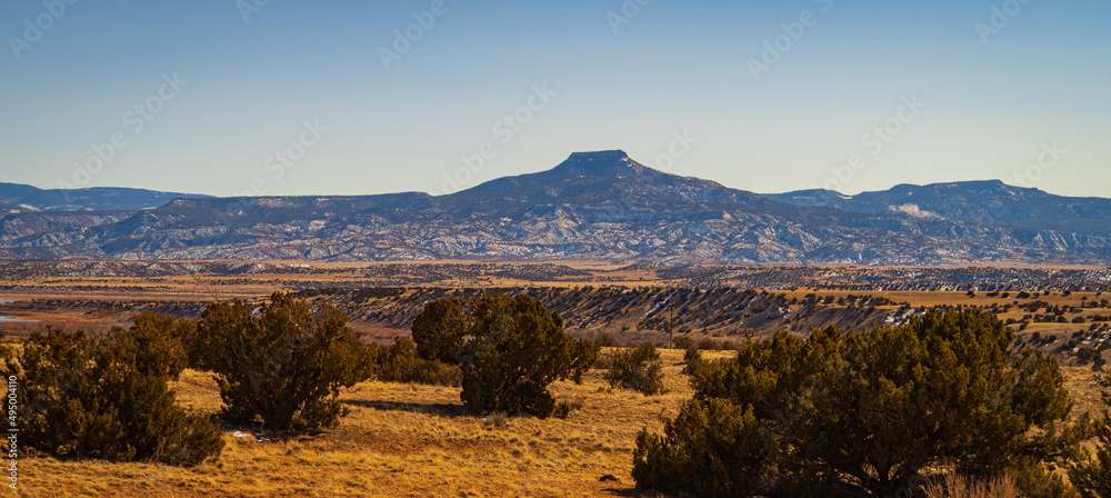 landscape view of the scenery from Ghost Ranch near Abiquiu in New Mexico