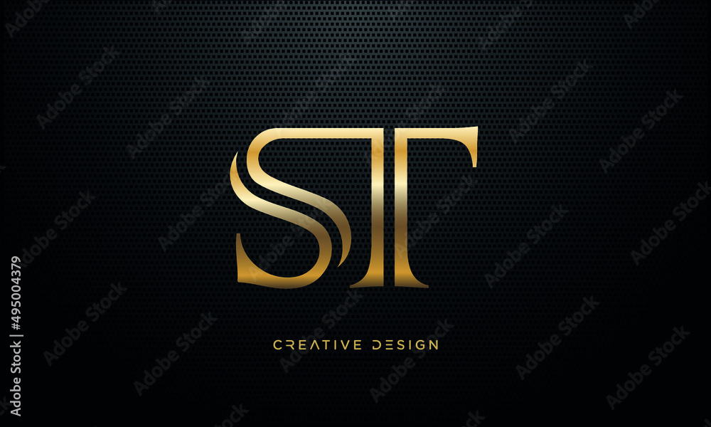 ST or TS Alphabet Letters Luxury Logo Monogram Stock Vector | Adobe Stock