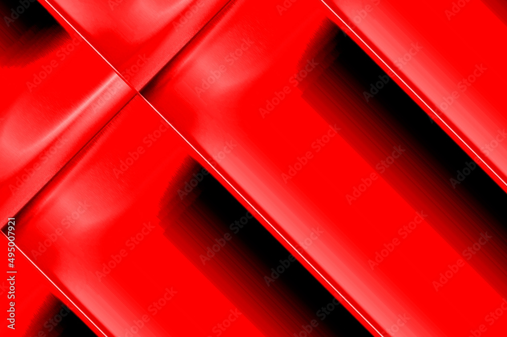 Abstract, Three Dimensional, Diagonal Red, with Shadows        digital art