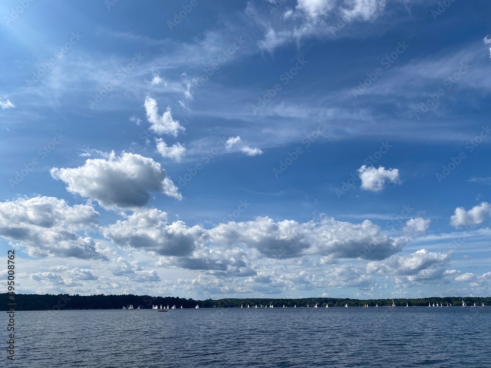 sky and clouds and sailboats 