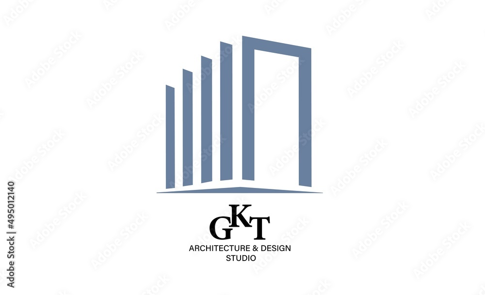 logo of architecture and design  studio vector illustration