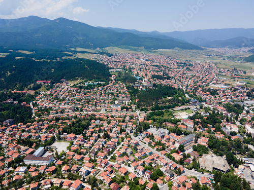 Aerial view of famous spa resort of Velingrad, Bulgaria © Stoyan Haytov