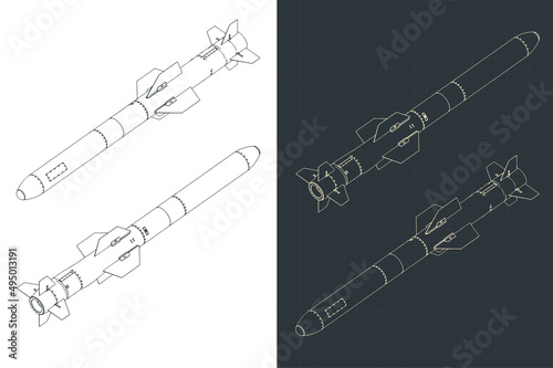 Missile isometric blueprints