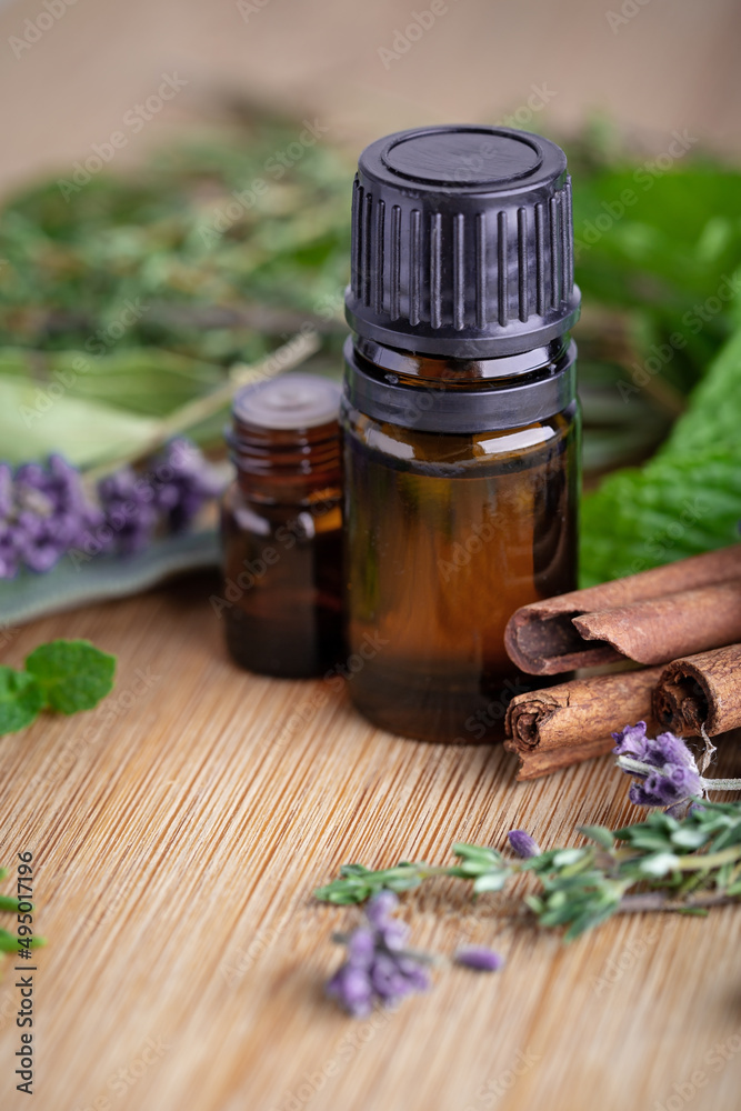 Essential oils for  virus defeating. Alternative medicine.