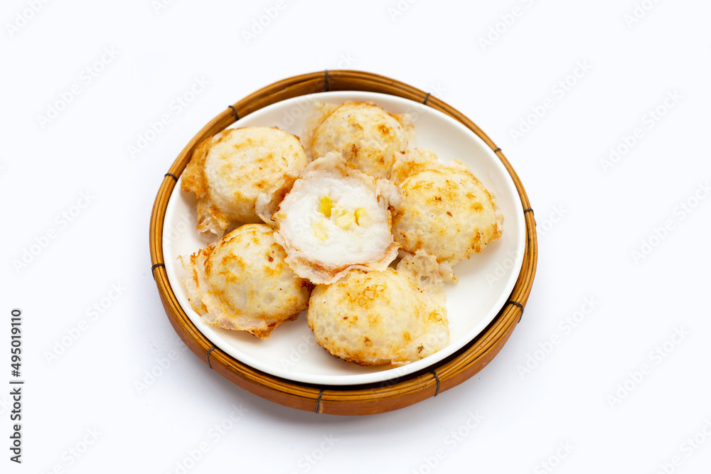 Khanom Krok, Thai coconut milk dessert. Coconut rice pancake Khanom Krok, Thai coconut milk dessert. Coconut rice pancake