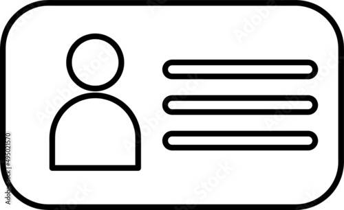 Employee clerk card, vcard vector icon illustration for graphic design, logo, web site, social media, mobile.eps
