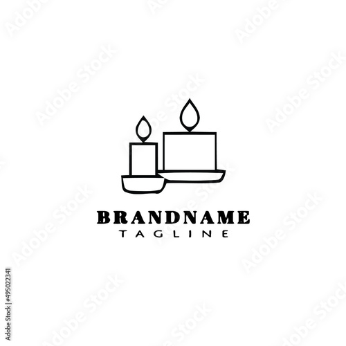 chandelier logo cartoon icon design template black isolated vector illustration