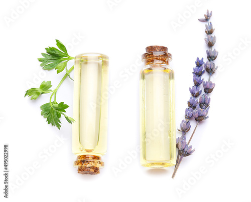Bottles of natural essentia...