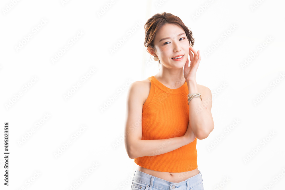 Naklejka premium 女性 ポートレート