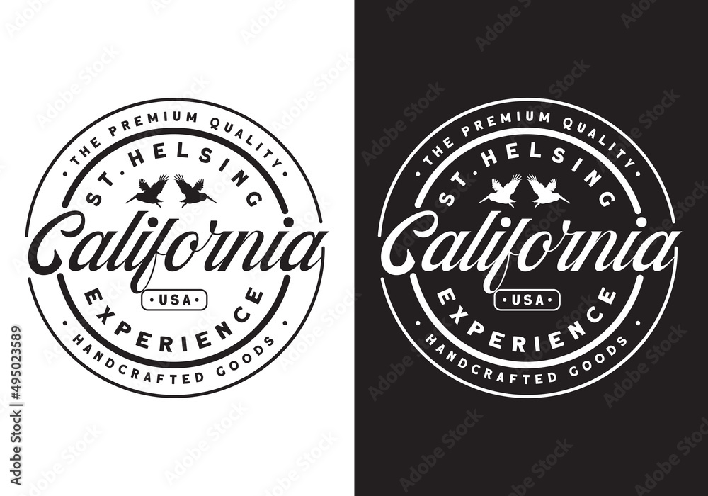 Typography Logo Californian Premium Vector Illustration Template Good for Any Industry