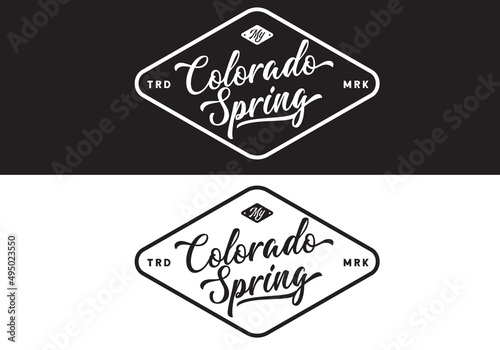 Typography Logo Colorado Spring Vector Illustration Template Good for Any Industry