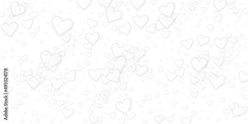 White heart love confettis. Valentine's day fallin
