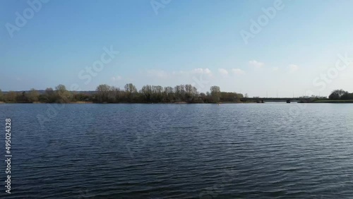 Best View of Caldecott Lake of England (caldecotte lake) drone footage photo