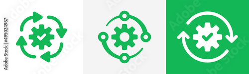 Operation icon set. Workflow symbol vector illustration.