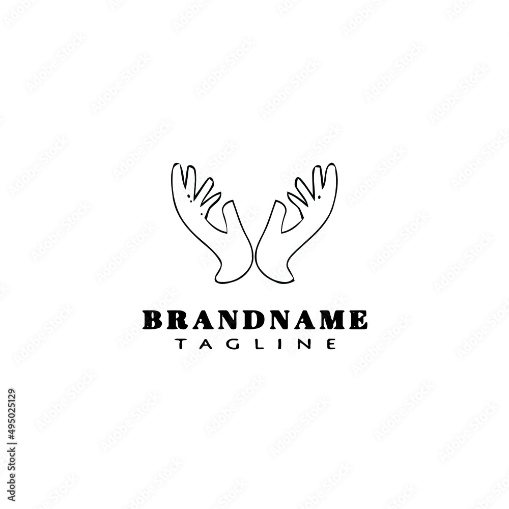 healing hand logo cartoon icon design template black isolated vector illustration healing hand logo cartoon icon design template black isolated vector illustration