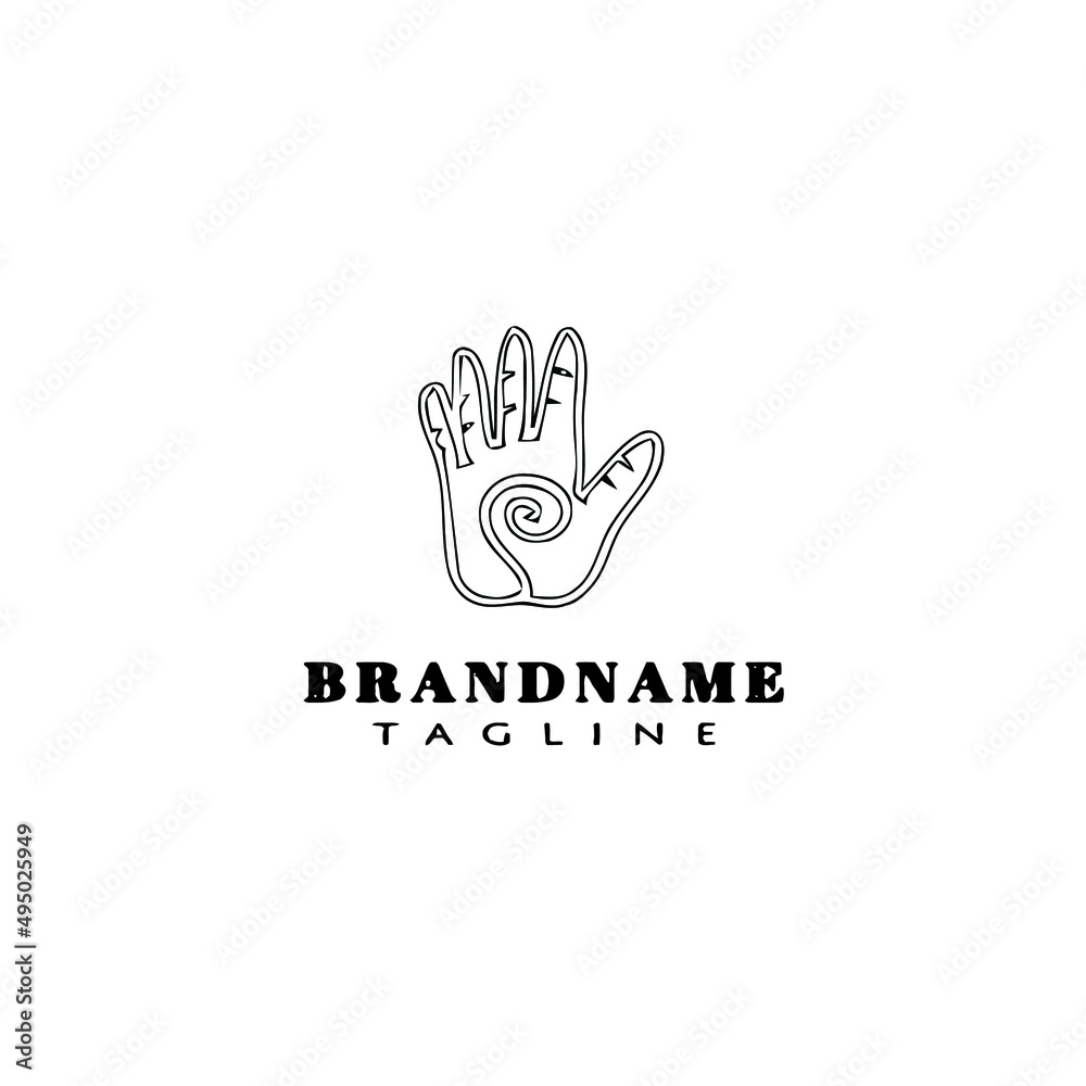 healing hand logo cartoon icon design template black isolated vector illustration healing hand logo cartoon icon design template black isolated vector illustration