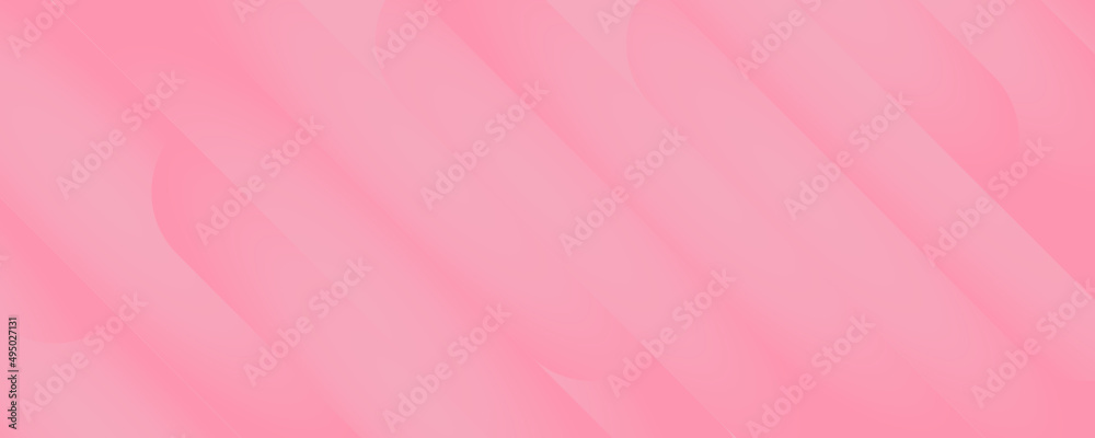 Fototapeta premium Abstrakcyjne wektorowe tło, wzór na baner. Gładkie różowe pasy z gradientem.