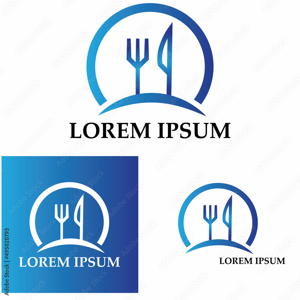 fork and spoon restaurant logo vector template fork and spoon restaurant logo vector template