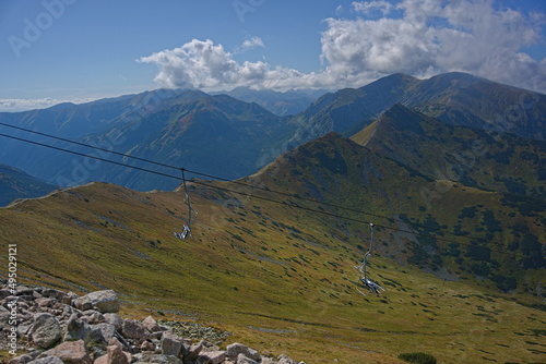 ski carriages in the Polish mountains
