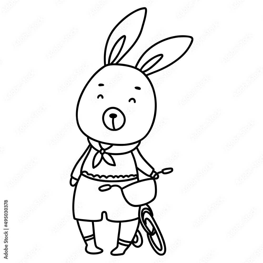 cute rabbit hand-drawnline art illustration for web, wedsite, application, presentation, Graphics design, branding, etc. cute rabbit hand-drawnline art illustration for web, wedsite, application, presentation, Graphics design, branding, etc.