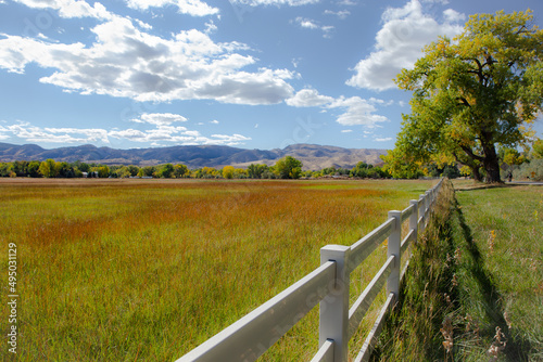Late summer fields and sky, Laporte Colorado